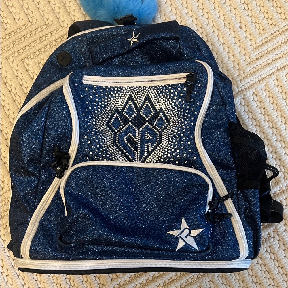 Cheer Athletics Navy Backpack with Rhinestone Paw Design